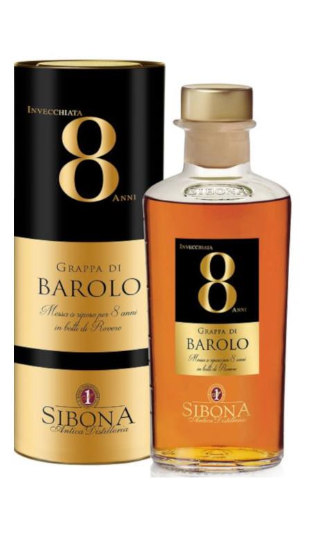 Grappa Riserva Barolo 8 anni Sibona Astuccio