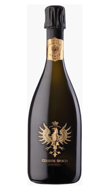 Spumante Metodo Classico Trento Doc Riserva Aquila Reale Brut 2012 Cesarini Sforza Magnum lt1,5 Cassa Legno