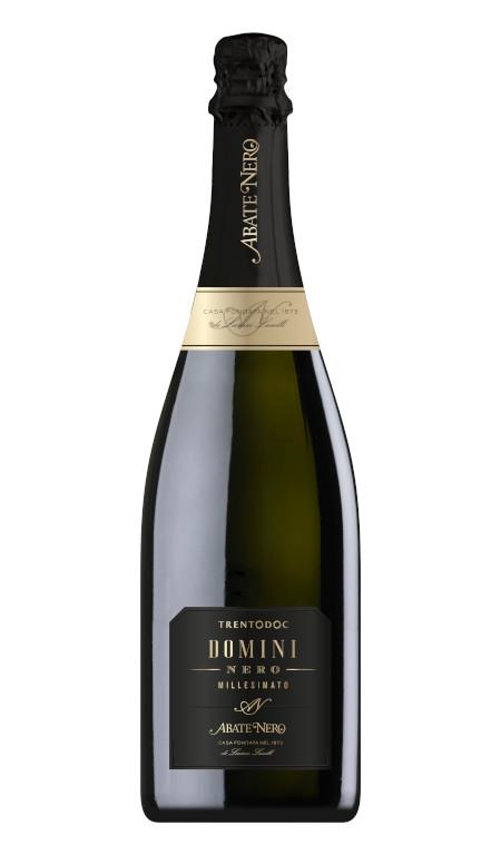 Spumante Metodo Classico Trento Domini Nero Brut Millesimato 2019 Abate Nero